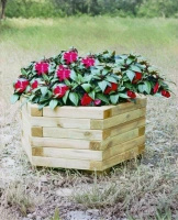 Jardinière massive hexagonale